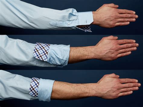 how to roll up sleeves to show inside cuff